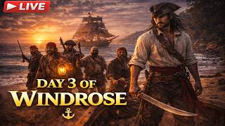 WINDROSE demo Gameplay Day 3 – Crew Progression & Open Sea Battles