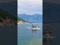 Boat on Kotor sea Montenegro#travel #travelblogger #nature #adventure #sky #sea #mountains #boat