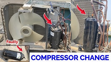 how to replace compressor Split AC 1.5 ton, Split AC ka compressor change kaise kare, #Compressor