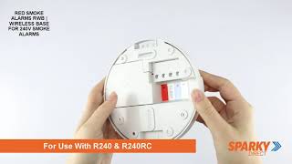 RED SMOKE ALARMS RWB | WIRELESS BASE FOR 240V SMOKE ALARMS