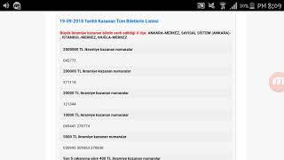 Milli Piyango Çekiliş Sonuçları 19 Eylül 2018 Tam Liste