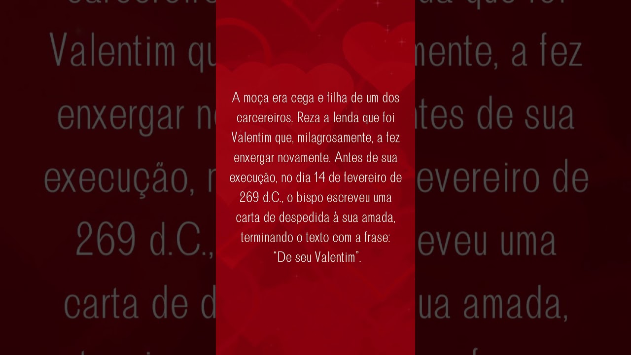 Feliz dia de São Valentim! Que o amor seja vivido de forma intensa -  BAIÃO CANAL - Jornal