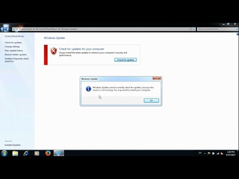 Windows update cannot