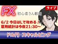 (6/2)さぁ雇用統計！ドル円は上がると思っている（FXドル円1分足スキャルピングライブ配信）