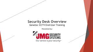 Genetec CCTV Security Desk Overview