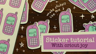 How to make stickers using Cricut Joy | Print then cut Tutorial (new) 👩🏻‍🎨
