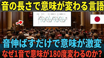 なぜ日本語だけ？音を1秒伸ばすだけで意味が180度変わる言語の謎…MIT「これは神が設計した機能だ」【海外の反応】