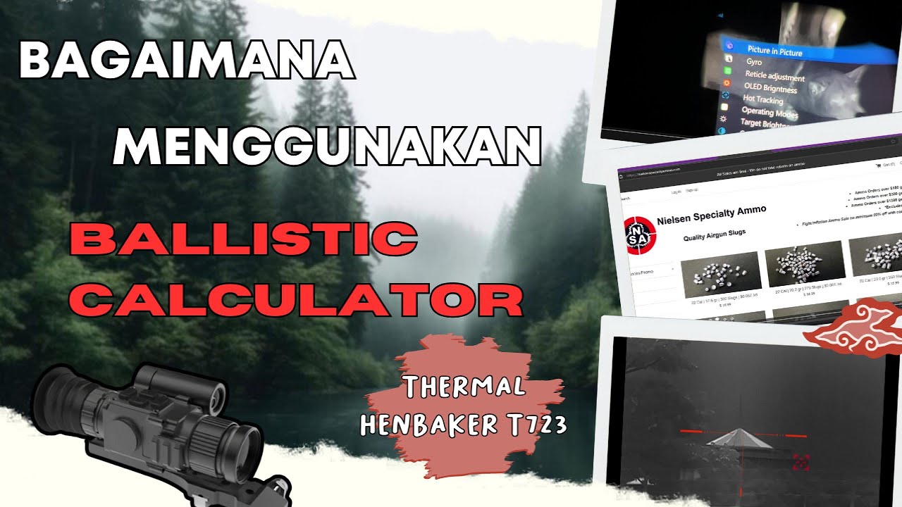 setting balistic calculator pada Henbaker T723 - cy800rl dan cy900rl