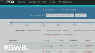 Travelers warned as PDX reports delays, cancellations