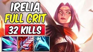 *32 KILLS* FULL CRIT IRELIA IS BROKEN ~66000 Damage! | New Build & Runes S14 | League of Legends