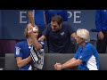 Federer Coaches Zverev on sidelines | Laver Cup 2017