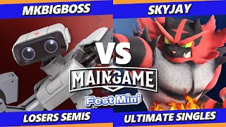 MainGame Fest Mini Losers Semis- MKBigBoss (ROB) Vs. Skyjay (Incineroar) Smash Ultimate - SSBU