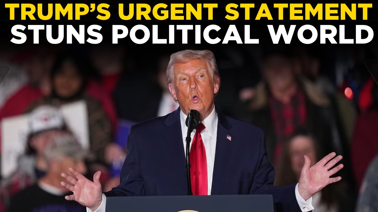 Breaking US NEWS Live: Trump Stuns Political World With Urgent 24-Hour Announcement | English News