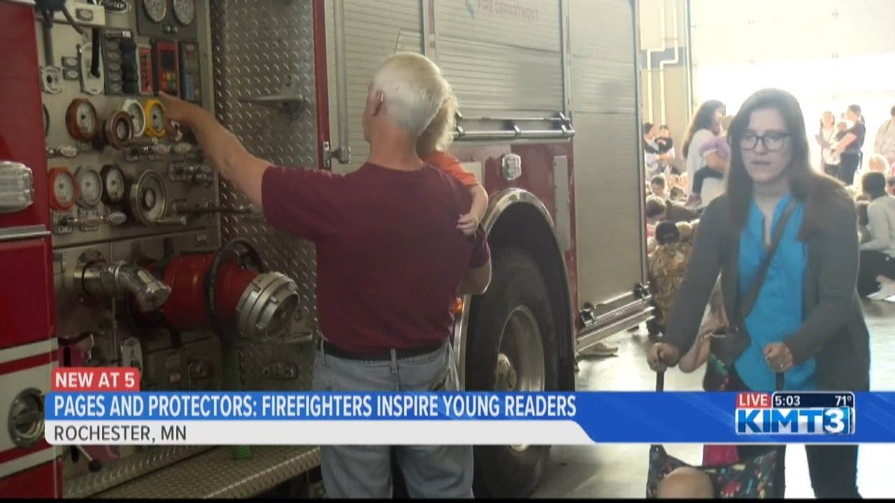 Rochester firefighters and the public library came together to inspire young readers