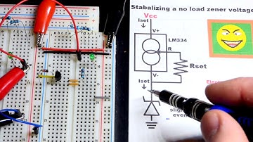 Using LM334 current source for steady voltage across electronics zener diode or LED
