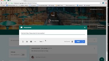 Creating an Announcement in Google Classroom