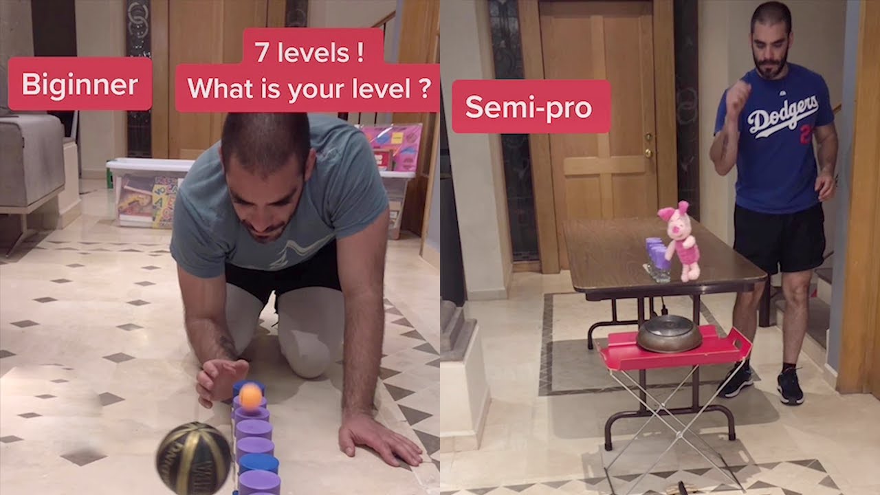 Ping Pong Ball Bounces Off Cups Through Obstacles || WooGlobe