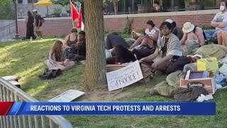 Reactions to protester arrests on Virginia Tech campus