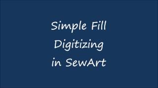 Simple Fill Digitizing in SewArt Profile