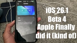 Exploring iOS 26.1 Beta 4: Key New Features and Improvements