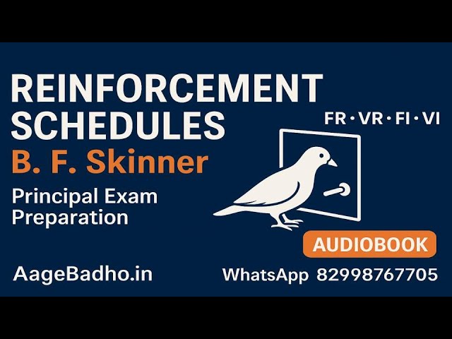 Operant conditioning | Reinforcement Shedules by B F Skinner | Behaviorism | Principal Exam