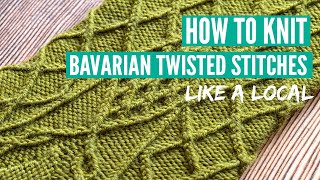 How to knit Bavarian twisted stitches   Step by step tutorial by a local