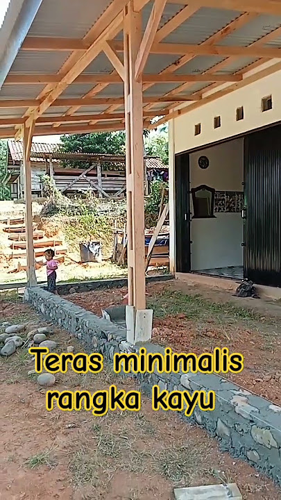 Teras minimalis rangka kayu