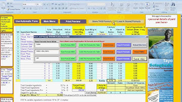New Video Part 4 of 4 - Ration Formulation using data supplied by an Algerian PhD Student Enquirer