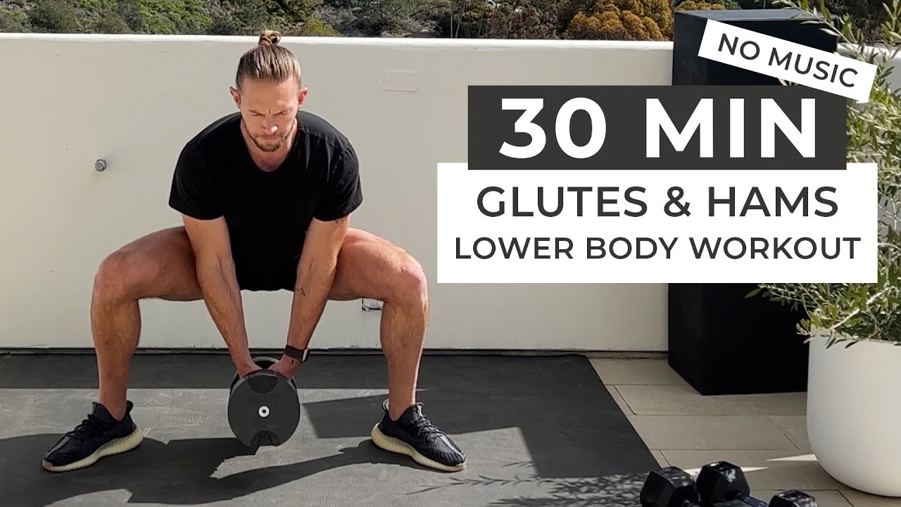 The BEST At Home Glutes and Hamstrings Dumbbell Workout | 30 Mins // No ...
