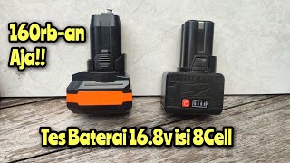 160rb-an Aja!! Tes Baterai 16v isi 8 Cell untuk Lucid Keelat Kyoal Xtitan 