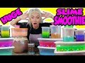 Mixing all my slimes diy giant slime smoothie nicole skyes  nicole skyes