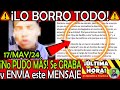 EN VIERNES BORRO TODO ¡ Se GRABA y envia MENSAJE explicando !