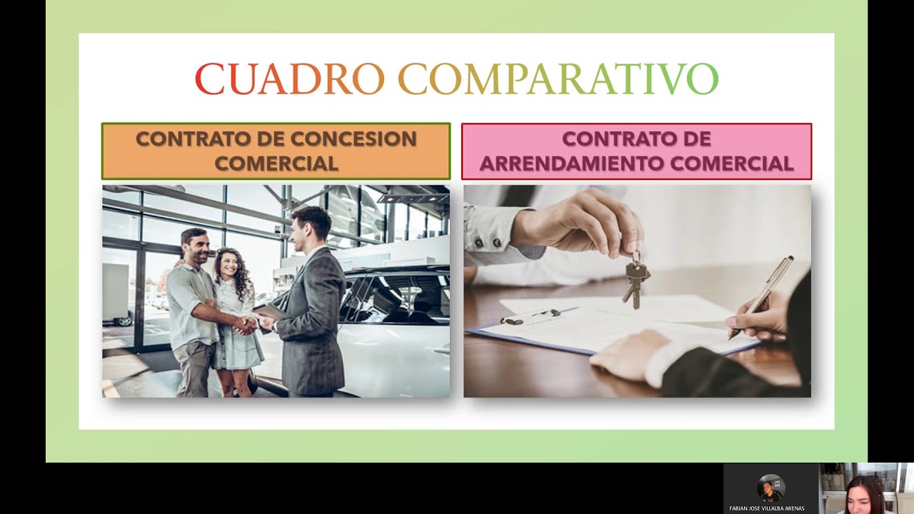 DIFERENCIAS ENTRE CONTRATO DE CONCESION COMERCIAL Y ARRENDAMIENTO DE