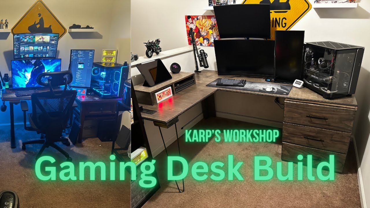 DIY Gaming Desk build | Building the ULTIMATE gaming setup and ...