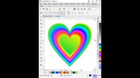 Rainbow Heart with corel draw X7 #coreldraw #designgrafis #rainbow