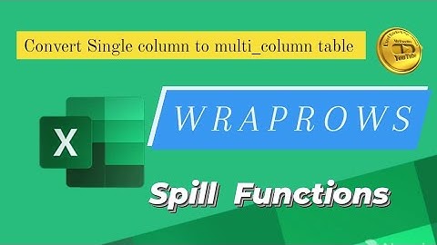 Wraprows in Microsoft Excel 365 in Hindi excel tricks & tips @bsingh