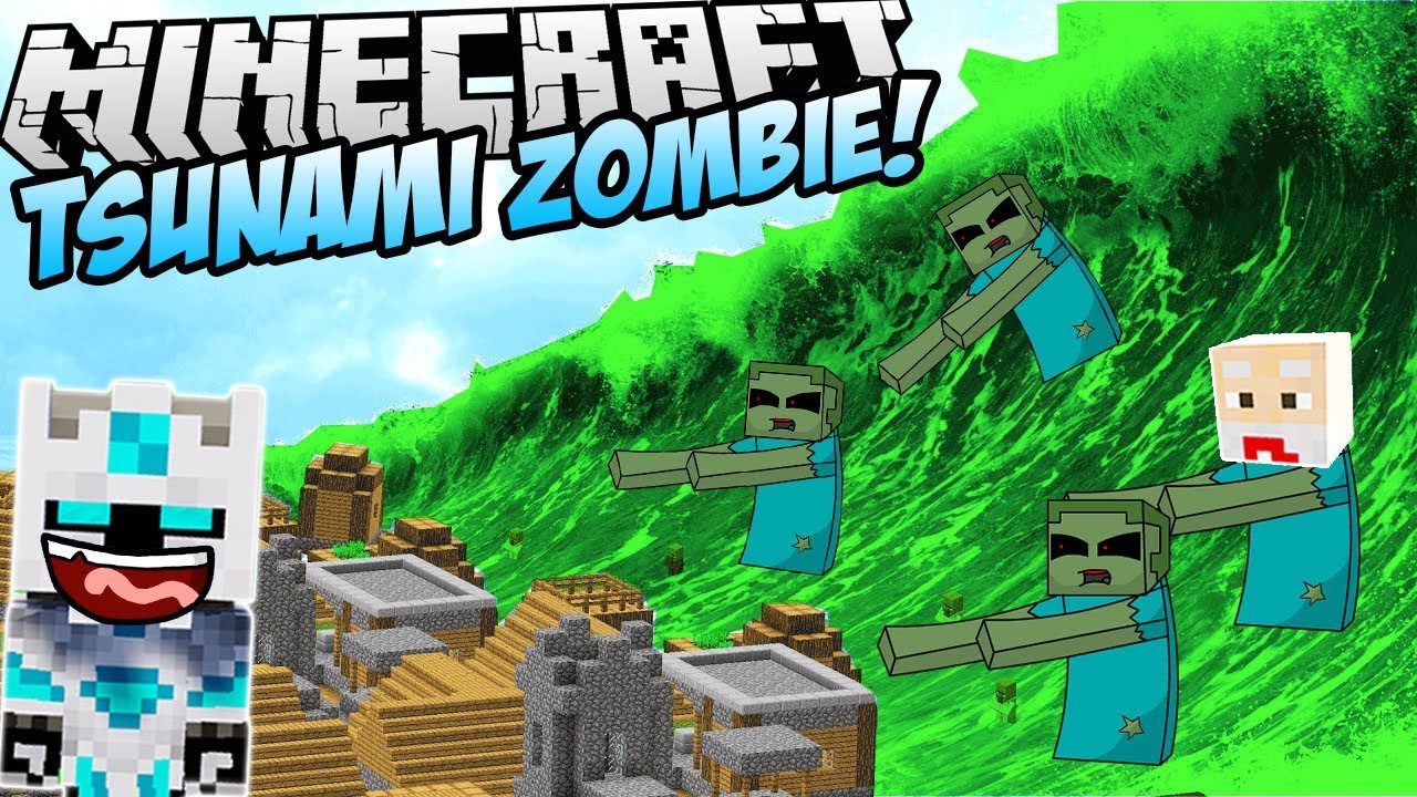 Menahan Tsunami Zombie Terdahsyat Yang Pernah Terjadi Di Mineceraft Youtube