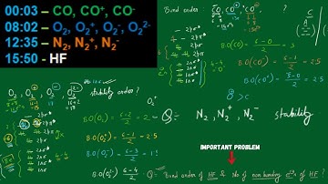 Part 3- MO Diagram & Bond Order Comparison (CO, CO+, CO-),( O2, O2+, O2-, O22-),( N2, N2+, N2-) & HF