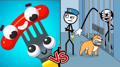 Fork N Sausage New 🆚 Thief Puzzle New Update all levels on MNY Gamer & iOS Gameplay 🎯#thiefpuzzle