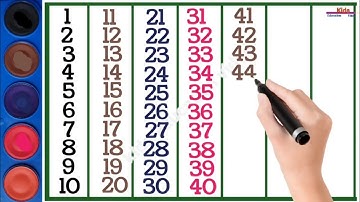Count to 70, Learn counting 1 to 70, 1 से 70 तक गिनती, English numbers, colour number, 1234, P-131