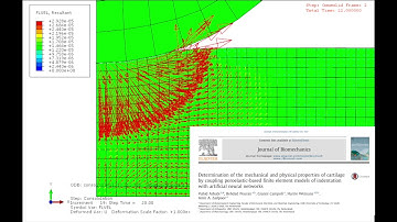 Indentation of Articular Cartilage as a Poroelastic Material (close view)