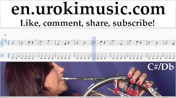 How to Play French Horn The Pink Panther - Theme Song Tabs Part#1 exercises, scales um-i352