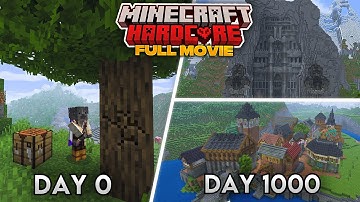 I Survived 1,000 Days in My Hardcore Minecraft Forever World [FULL MOVIE]