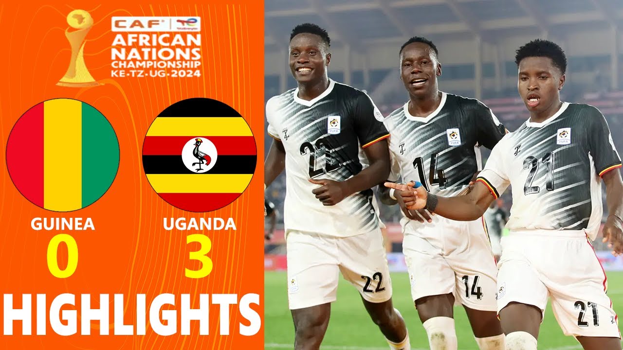 Guinea vs Uganda Highlights 🔥 CAF African Nations Championship 2025 Group C