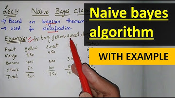 naive bayes algorithm in hindi Urdu - naive bayesian classification in data mining machine learning