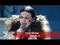 Emily middlemas gets creepy for radiohead cover  live shows week 4  the x factor uk 2016