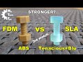 ABS vs Tenacious-Blu mix, the 3rd match FDM vs SLA 3D printed bolts and screw nuts