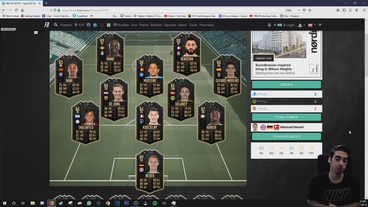 THE FIRST OFFICIAL TOTW FOR FIFA 20 ULTIMATE TEAM!