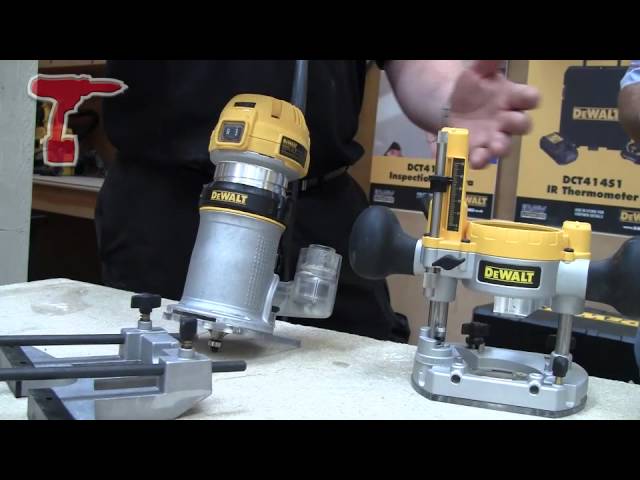 Overname Oppervlakkig vonnis Dewalt D26204K 8mm (1/4in) Combination Plunge & Fixed Base Router - YouTube