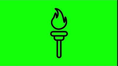 Animated Olympic Games Icon on Green Screen With Pop-up Sound